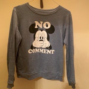 Disney “No Comment” Mickey Long Sleeved Sweater